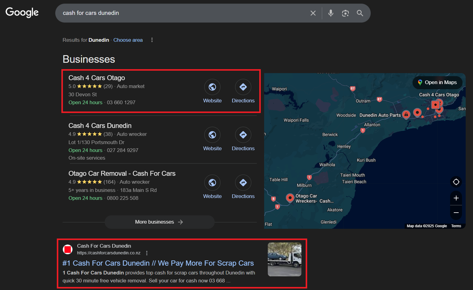 number one seo rankings for scrap car buyer